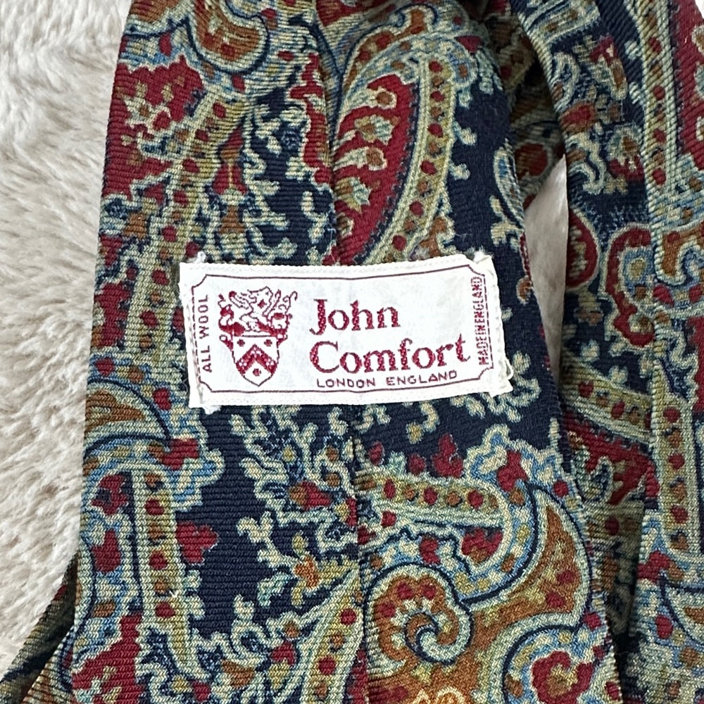 John Comfort all wool Paisley Patterned Tie - Multicolor